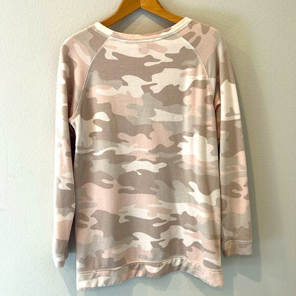 Stella and Dot Neutral Camo Zip Sweater | Small - Picture 7 of 8